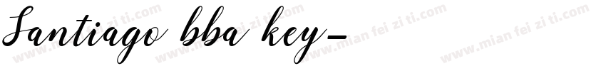 Santiago bba key字体转换